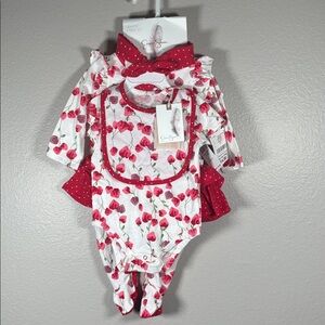 Jessica Simpson Pink Floral Baby Set